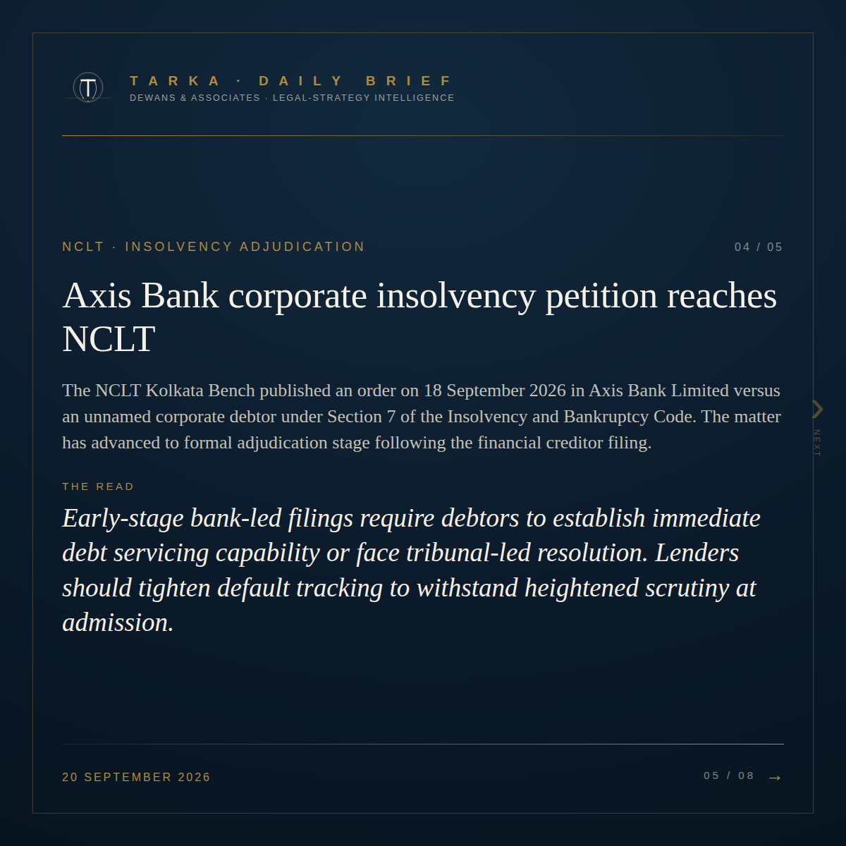 TARKA Daily Brief slide 5
