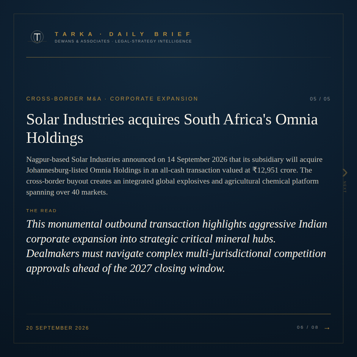 TARKA Daily Brief slide 6