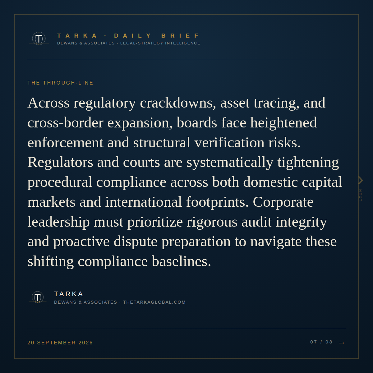 TARKA Daily Brief slide 7